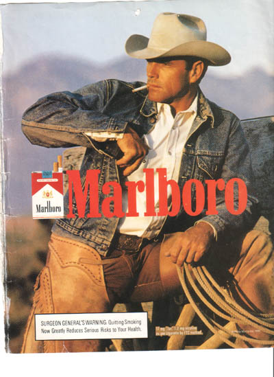 Marlboro-Man, glatt rasiert.