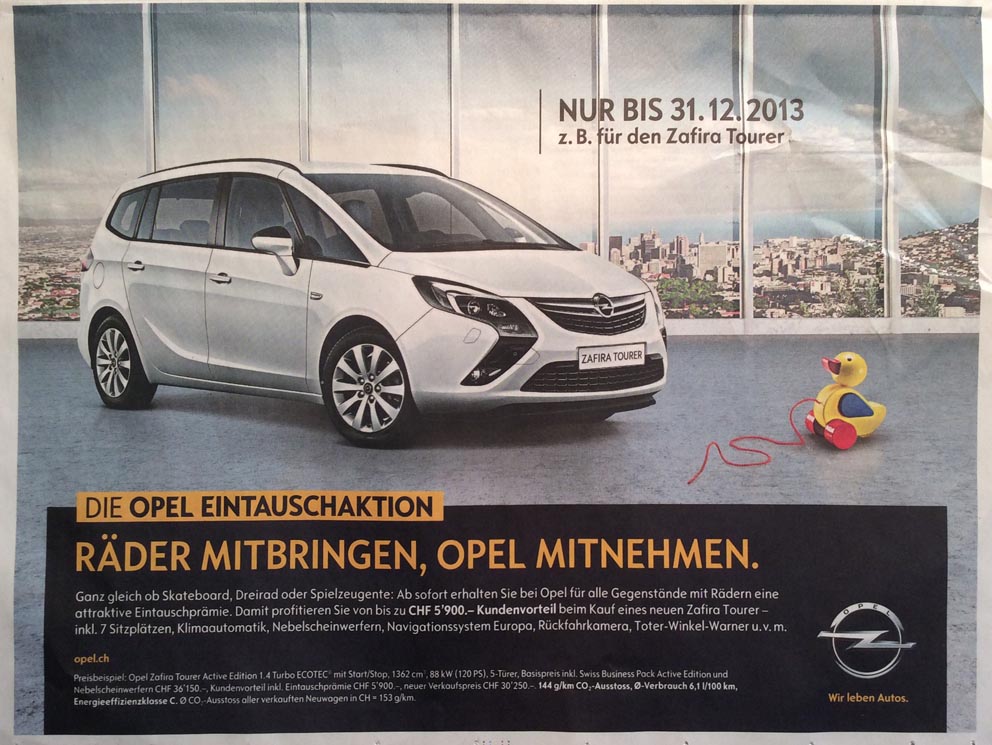 Eintauschaktion von Opel