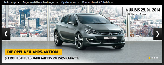 Opel: Rabatt auch im Januar